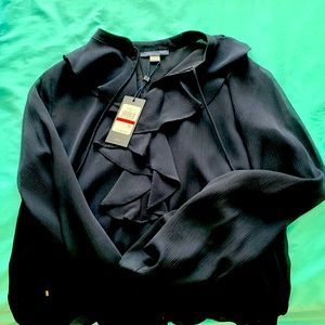 Brand New Tommy Hilfiger blouse, color Navy,size xs